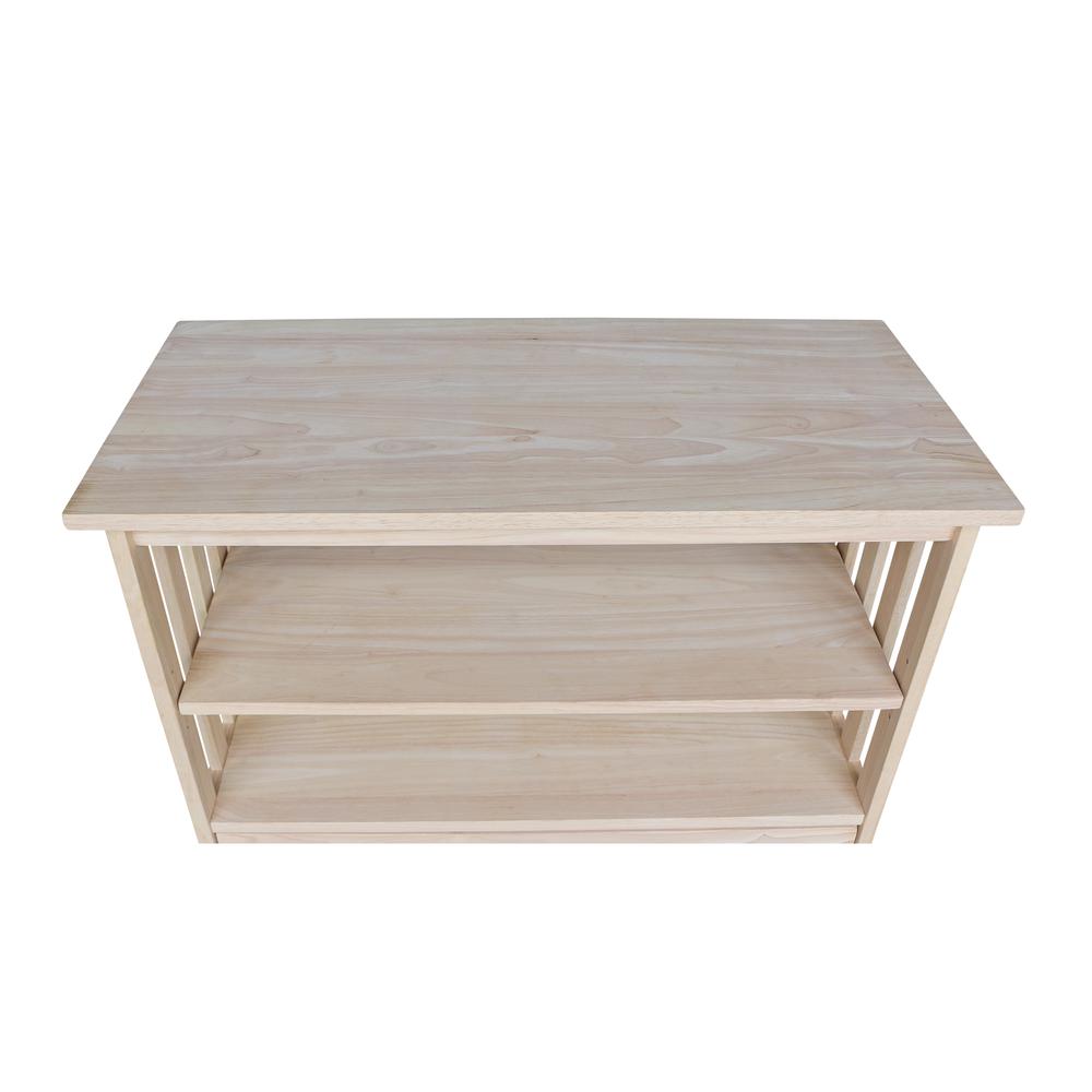 Mission Entertainment / TV Stand - 36", Unfinished. Picture 9