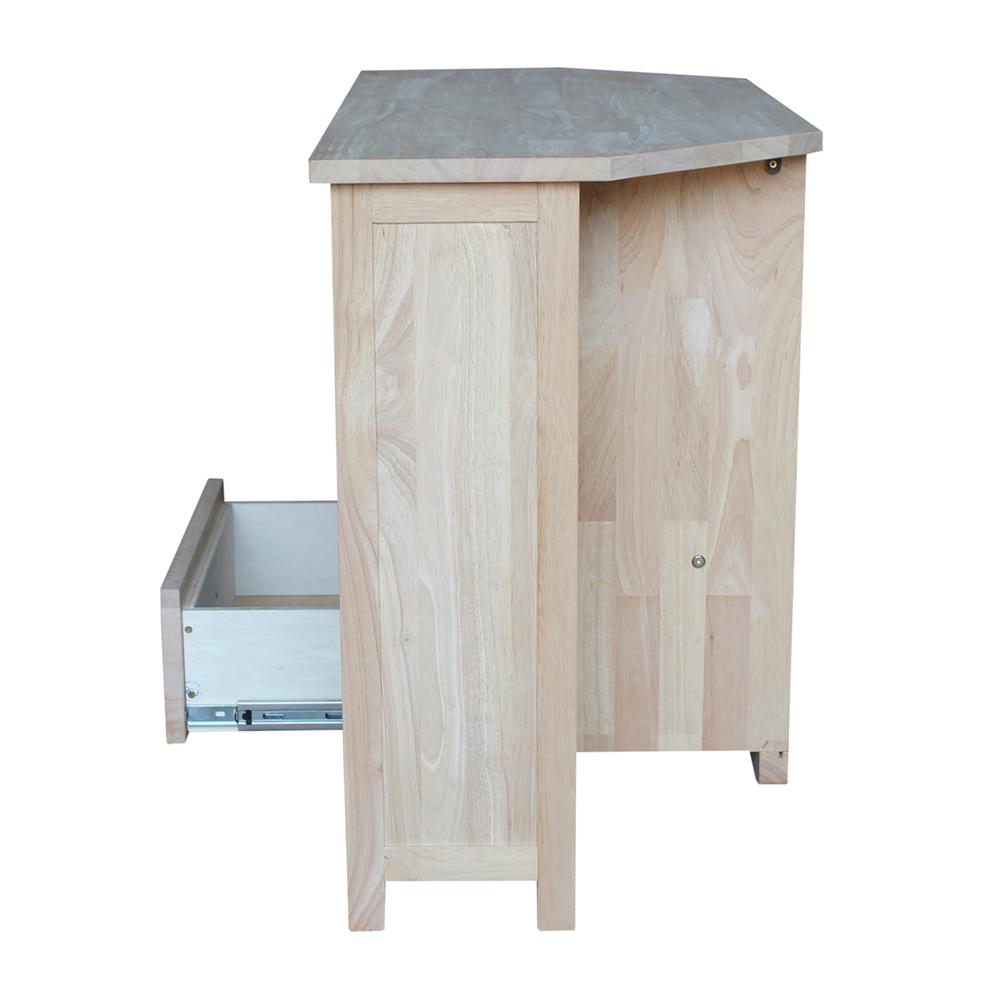 Corner Entertainment / TV Stand, Unfinished. Picture 7