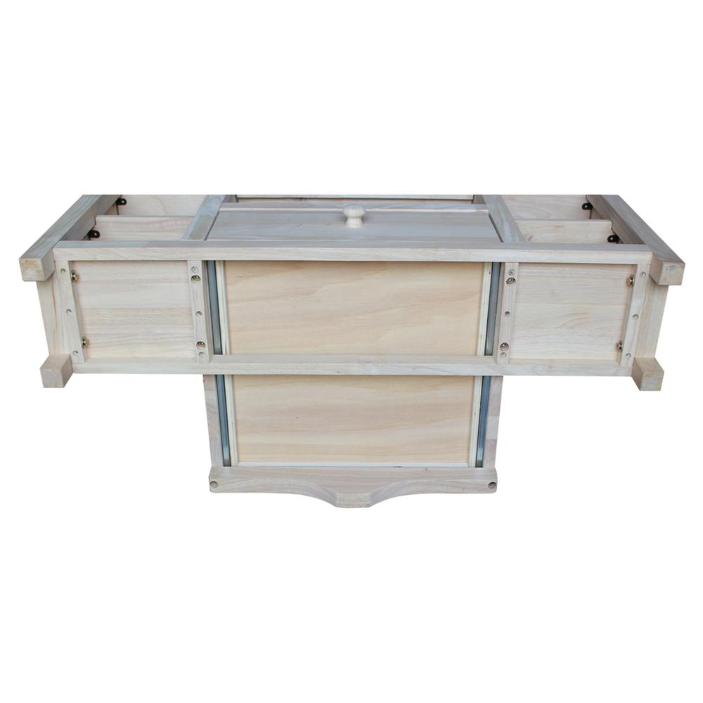 Corner Entertainment / TV Stand, Unfinished. Picture 9