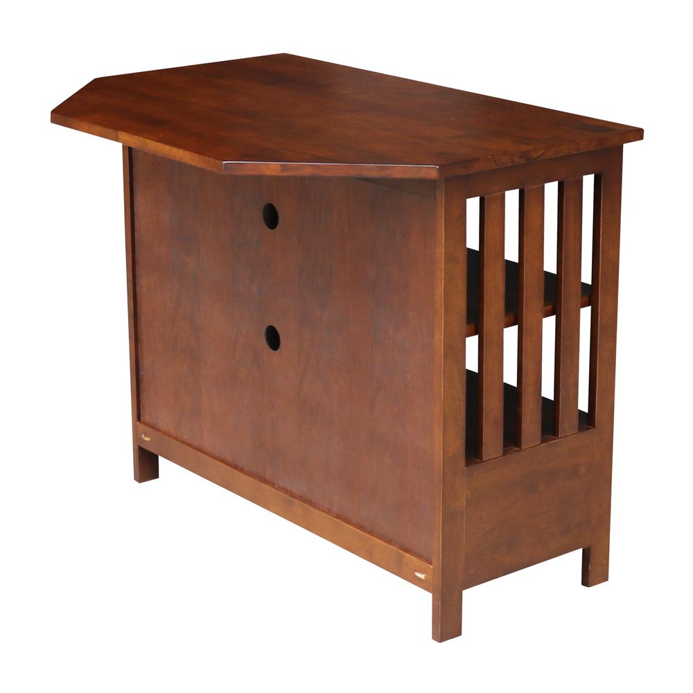 Mission Corner TV Stand, Espresso. Picture 1
