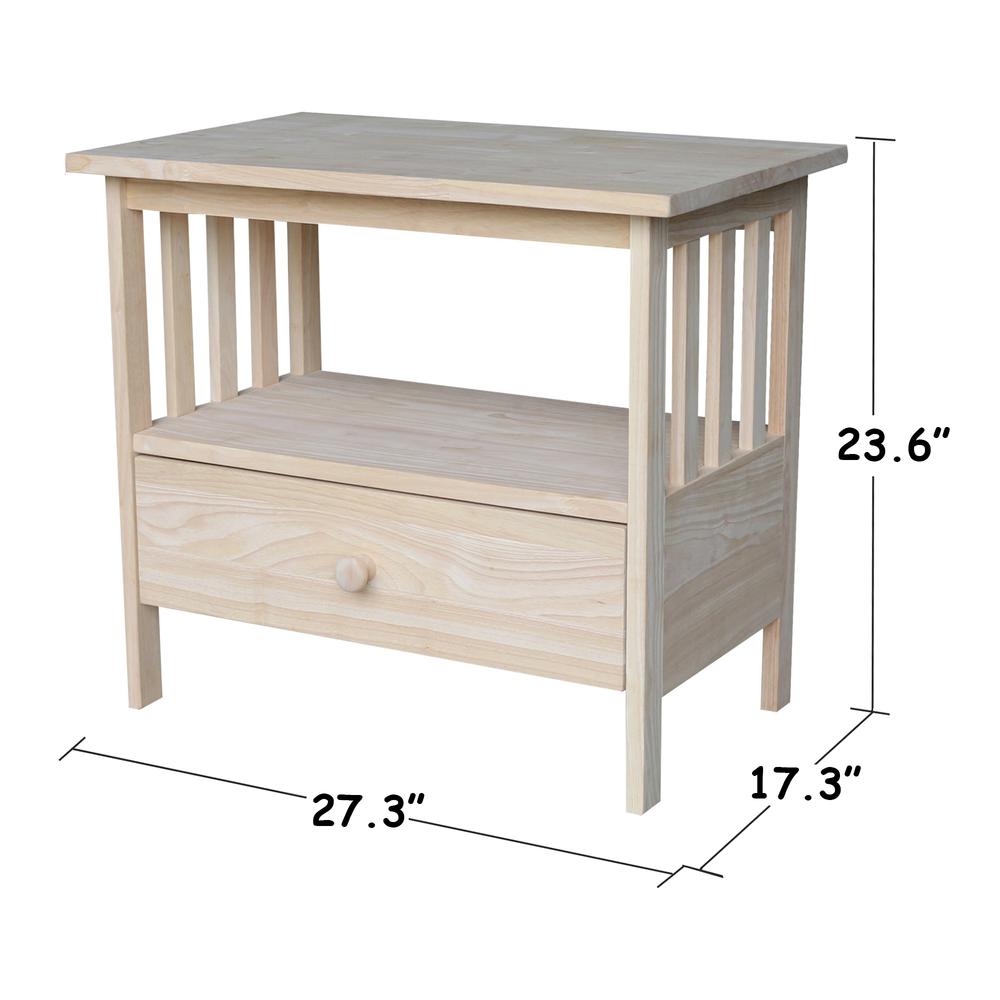 Mission Entertainment / TV Stand - 28", Unfinished. Picture 9