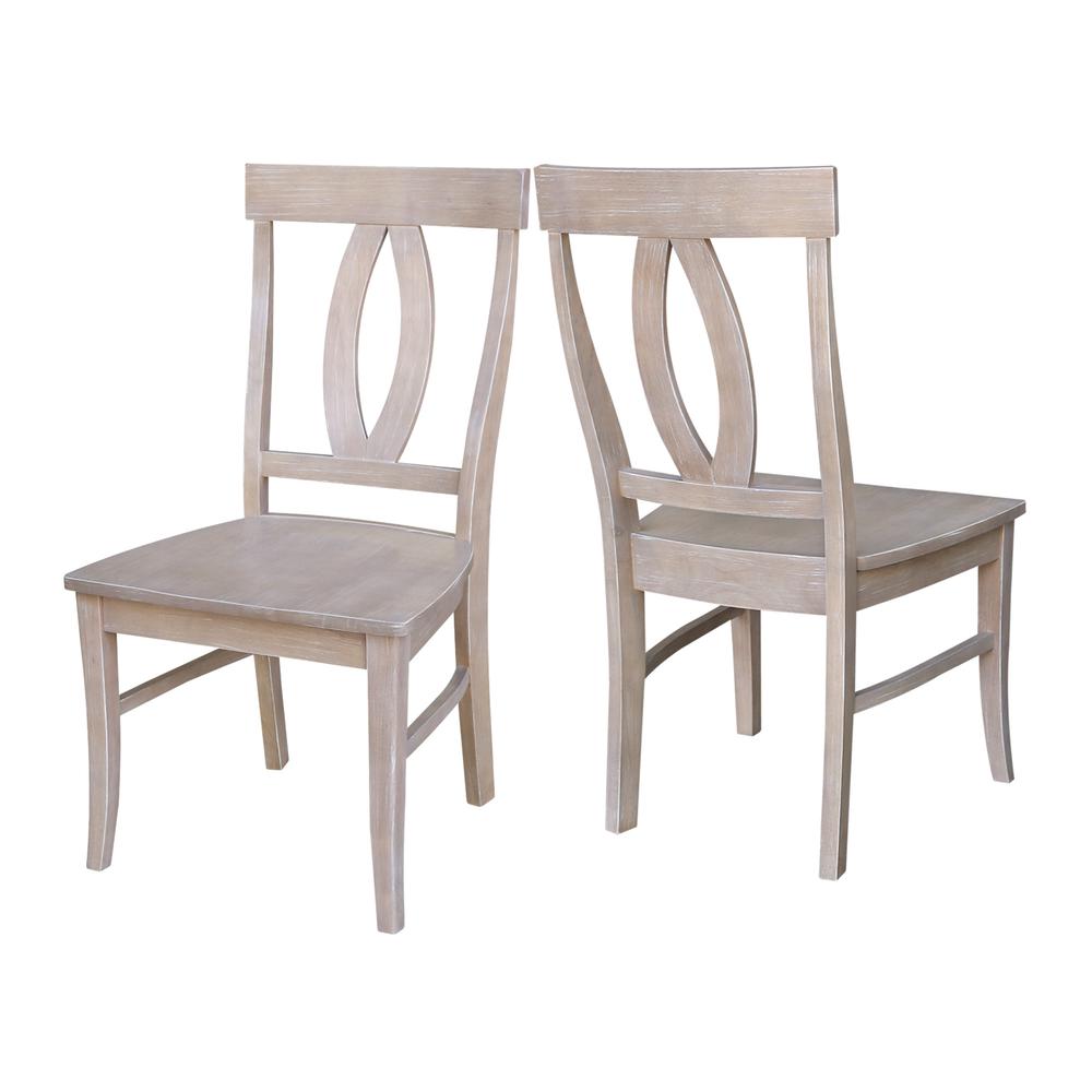 Set of Two Cosmo Chairs, Washed Finish, Washed Gray Taupe. Picture 1