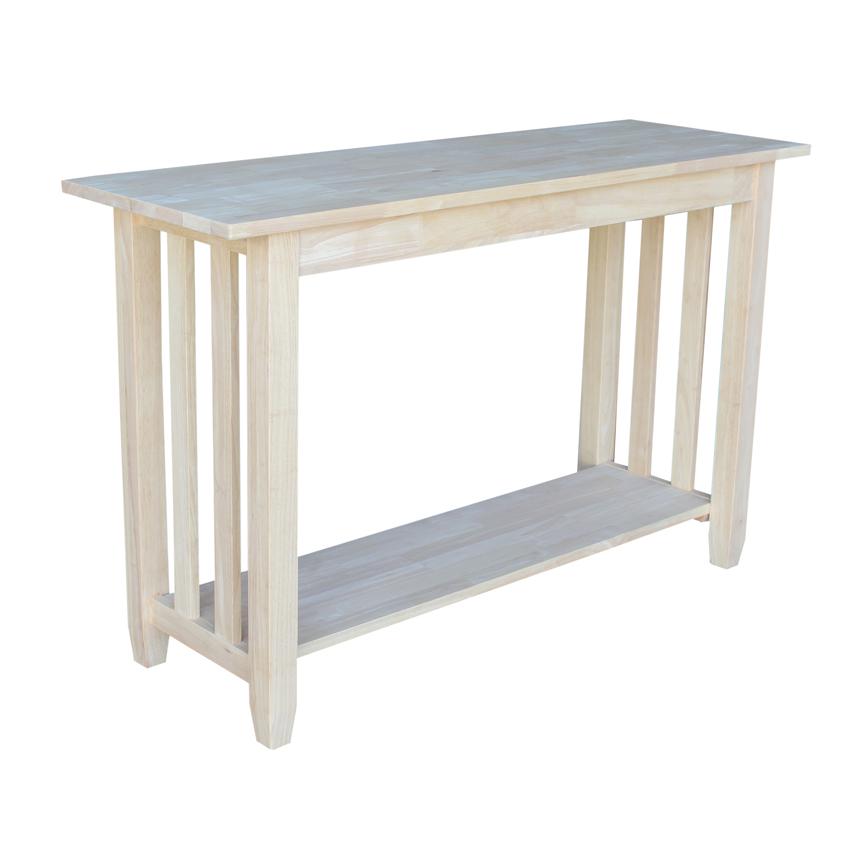 Mission Console Or Sofa Table, Unfinished. Picture 5