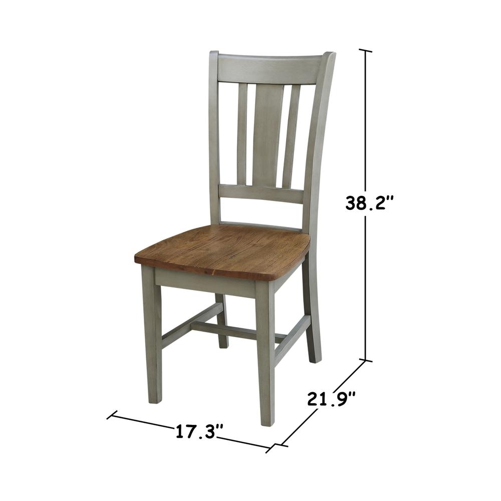 San Remo Splatback Chair, Hickory/Stone. Picture 9