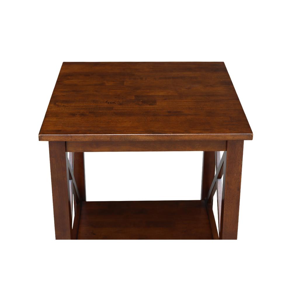 Hampton End Table, Espresso. Picture 3