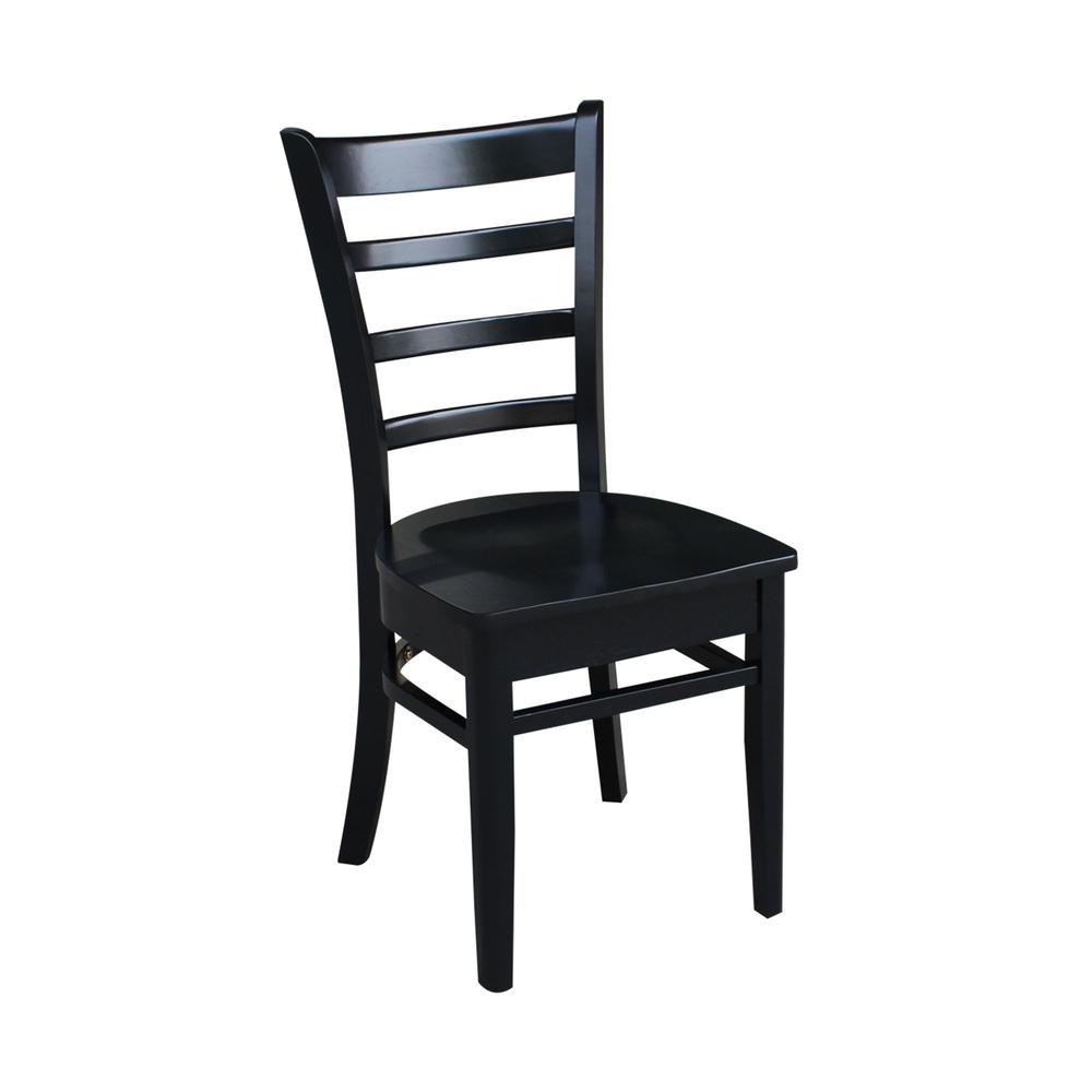 Set of Two Emily Side Chairs, Black. Picture 7