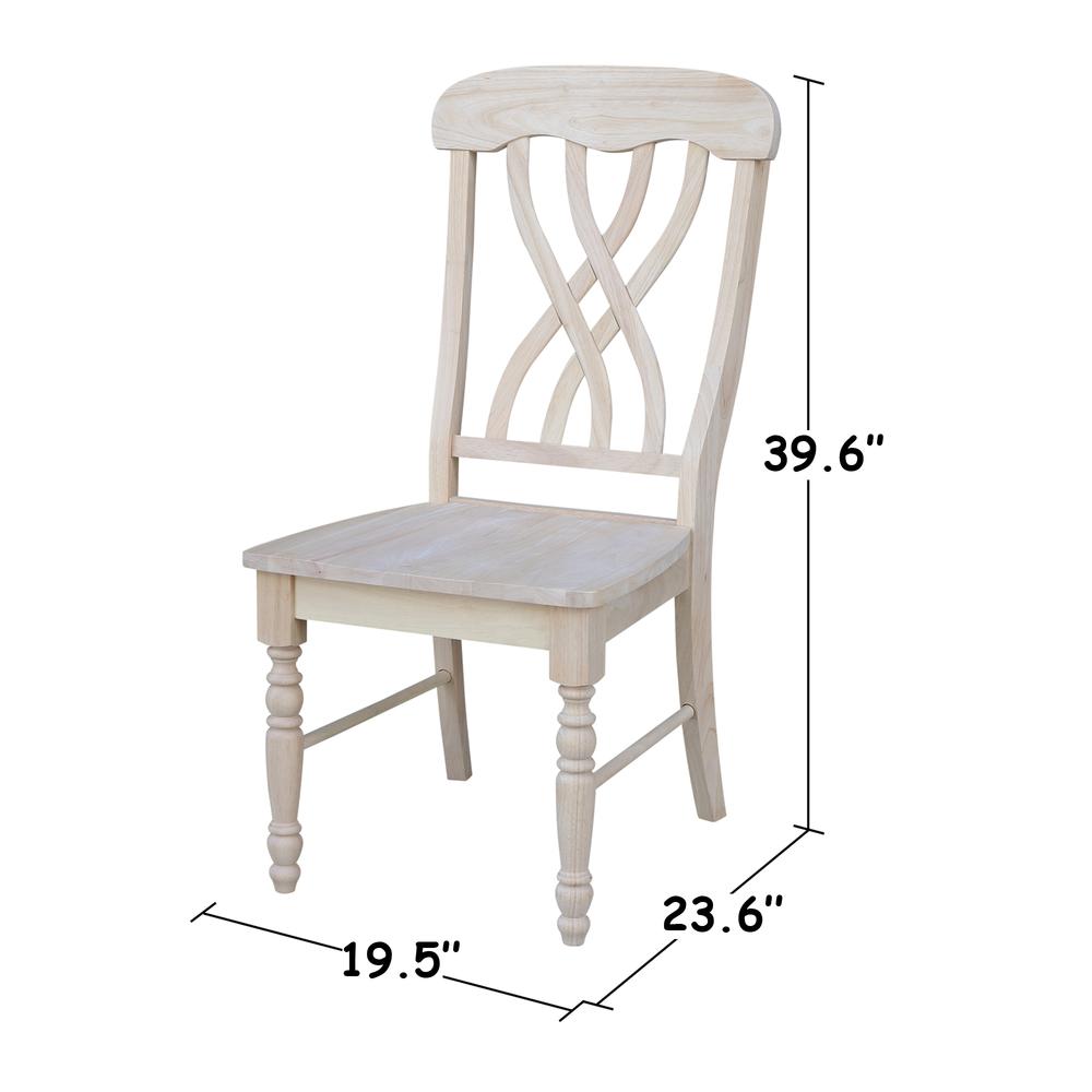 Set of Two Lattice Side Chairs, Unfinished. Picture 9