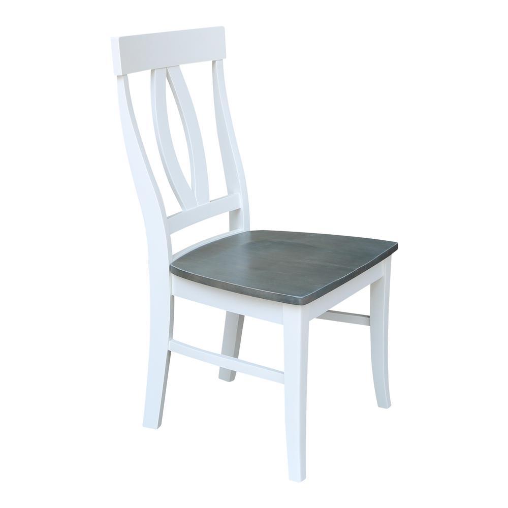 Set of Two Cosmo Verona Chairs, White/Heather gray. Picture 4