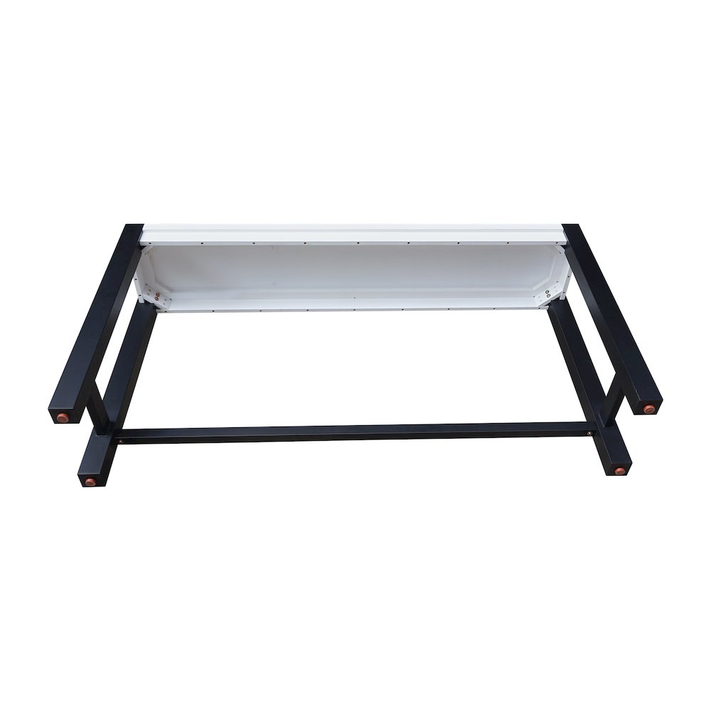 Solid Wood Tall Accent Table with Iron Legs. Picture 5