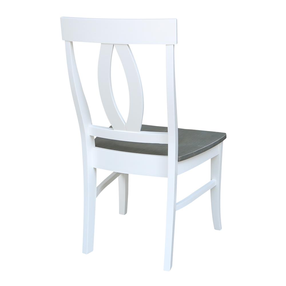 Set of Two Cosmo Verona Chairs, White/Heather gray. Picture 3