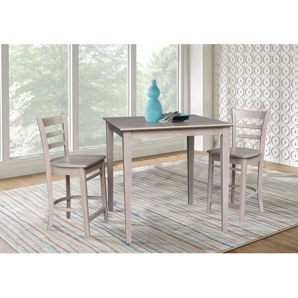 36" x 36" Counter Height Table with 2 Emily Counter Height Stools - 3 Piece Set. Picture 1