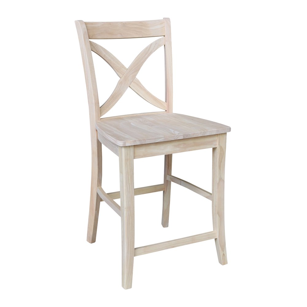 Solid Wood Tall Accent Table with Iron Legs and Four Stools. Picture 5
