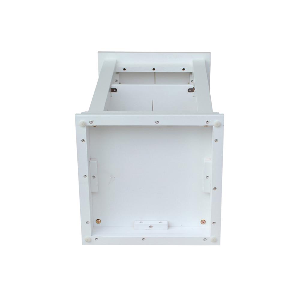 Hampton Accent Table With Shelves, White. Picture 3