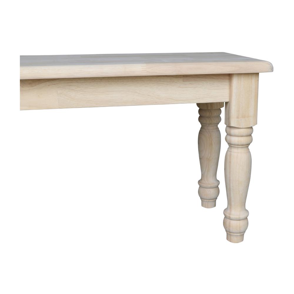 Farmhouse Bench, Unfinished. Picture 8