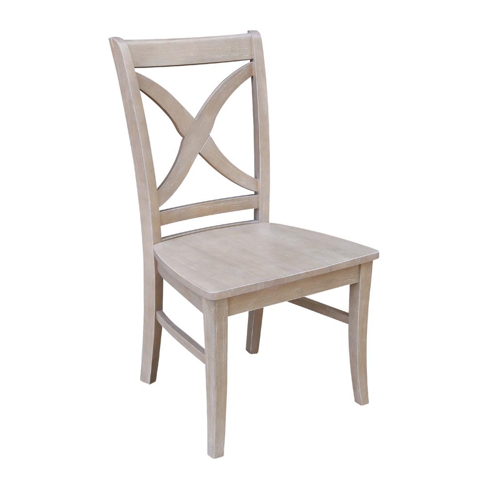 Set of Two Cosmo Chairs, Washed Finish, Washed Gray Taupe. Picture 7