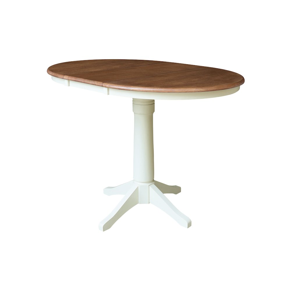 36" Round Extension Table with 6 Counter Height Stools. Picture 2