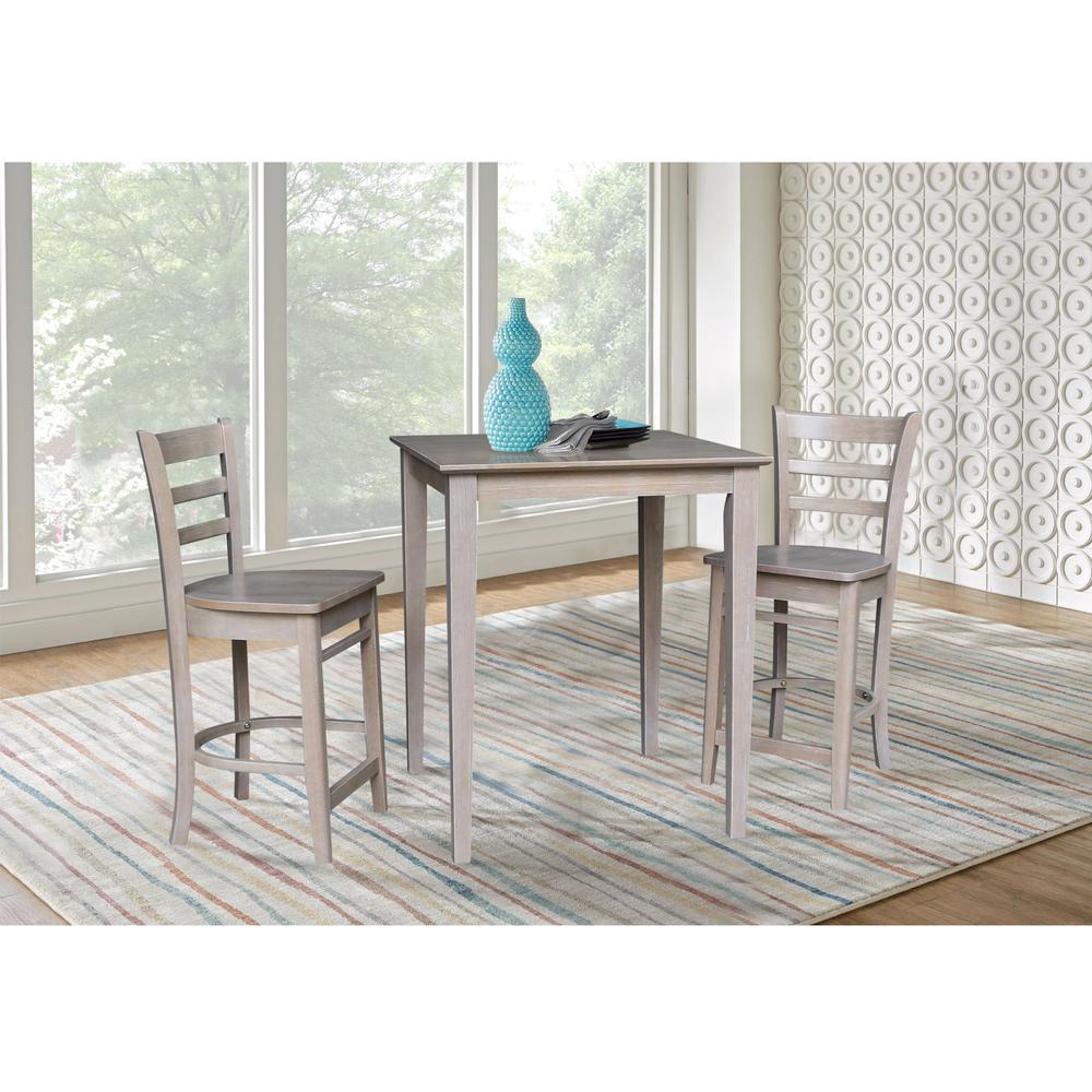 30" x 30" Counter Height Table with 2 Emily Counter Height Stools - 3 Piece Set. Picture 1