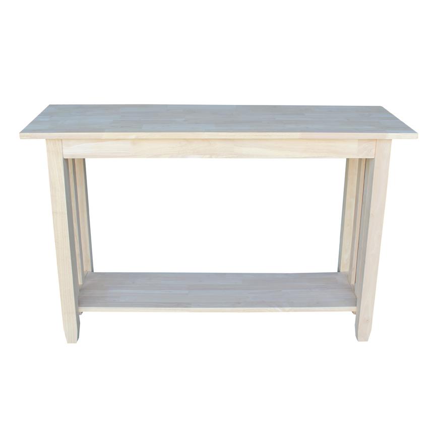 Mission Console Or Sofa Table, Unfinished. Picture 6