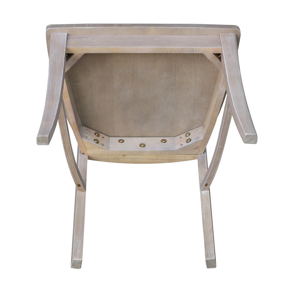 Set of Two Cosmo Chairs, Washed Finish, Washed Gray Taupe. Picture 8