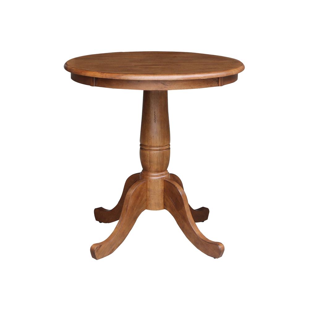 30" Round Top Pedestal Table with 2 Emily Chairs - 3 Piece Set. Picture 3