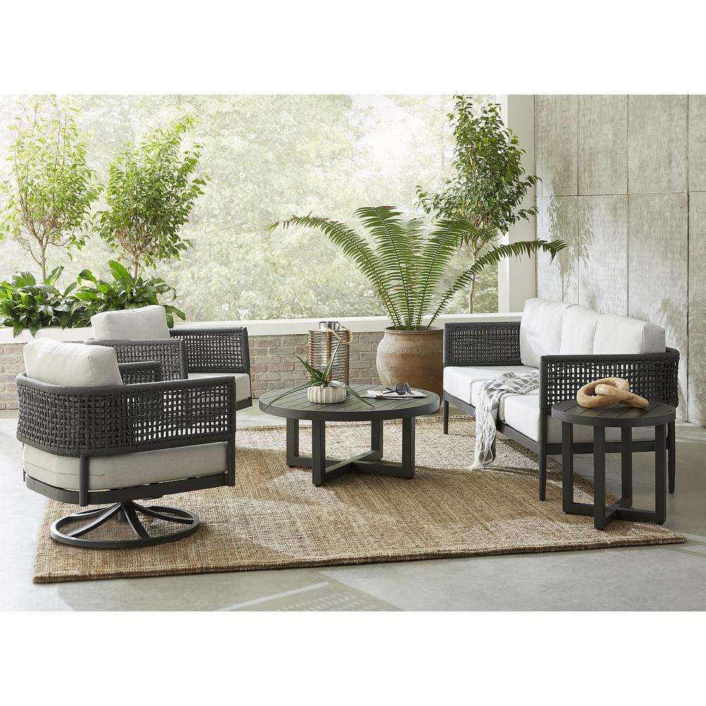 Outdoor 5 Piece Woven Abaca Rope Patio Furniture Set Included the Sofa. Picture 6