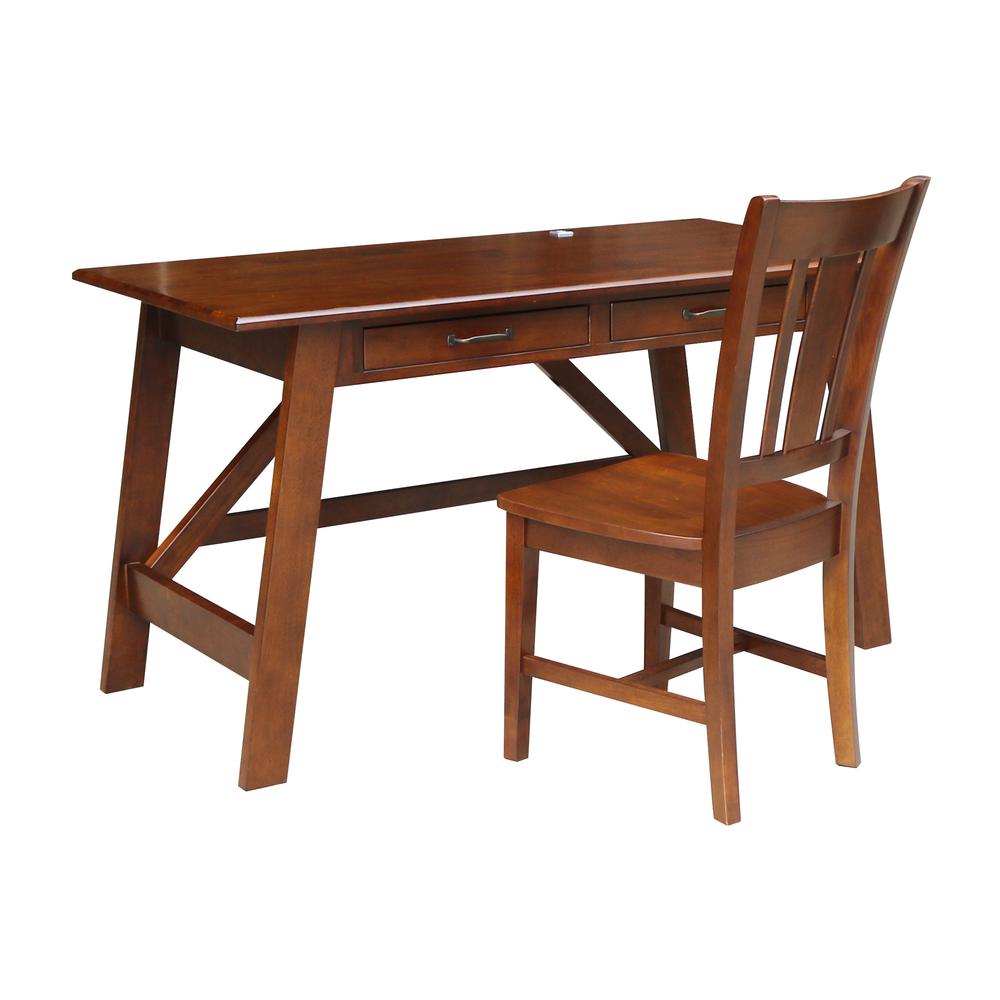 Serendipity Desk with 2 Drawers and Chair 727506562039. Picture 1