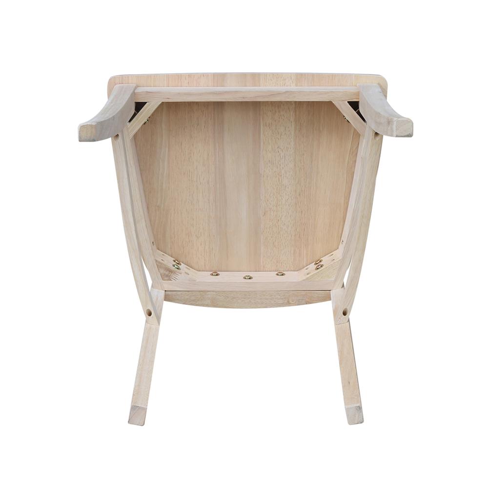 Set of Two Milano Chairs with Wood Seats, Unfinished. Picture 4