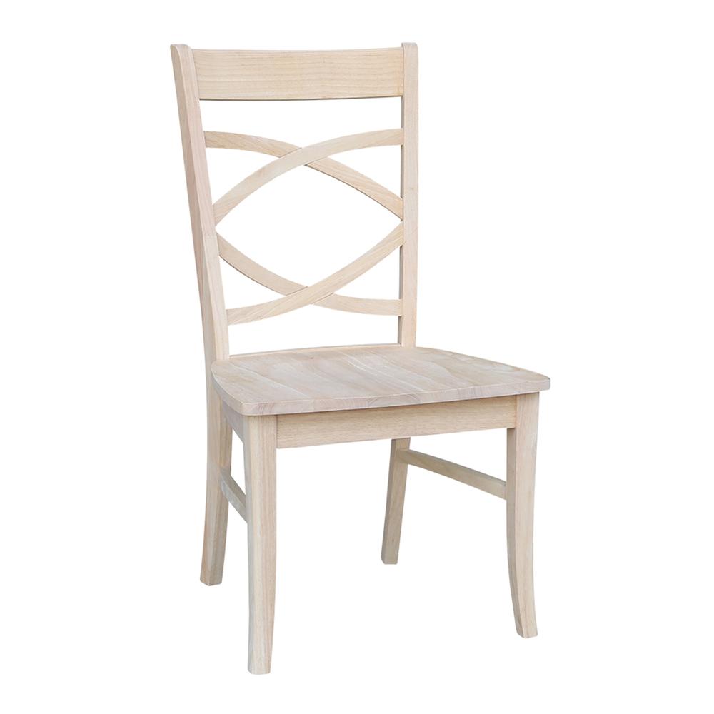 Set of Two Milano Chairs with Wood Seats, Unfinished. Picture 7