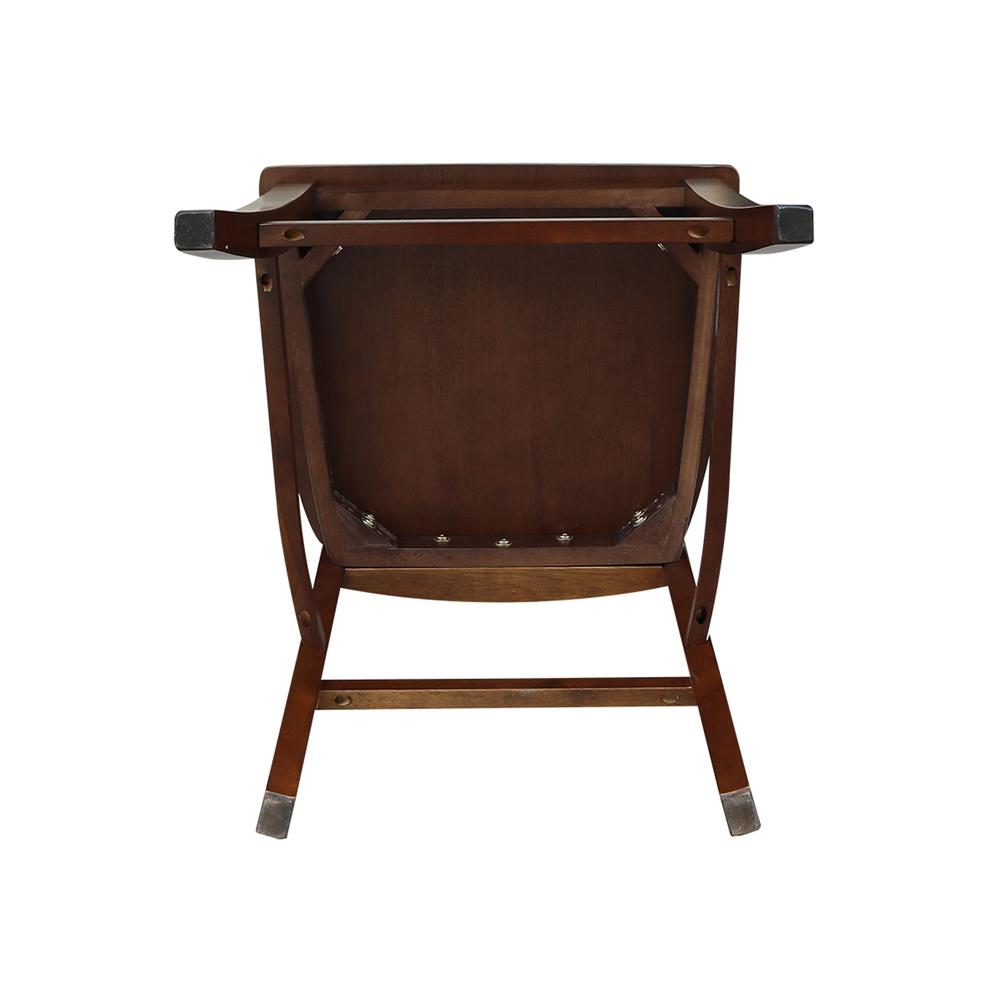 Verona Counter height Stool - 24" Seat Height, Espresso. Picture 3