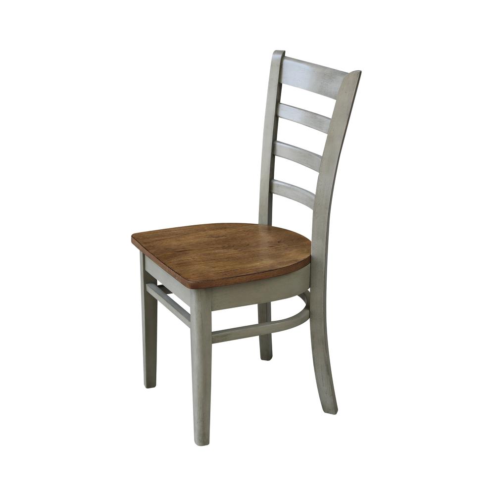 Emily Side Chair, Hickory/Stone. Picture 4