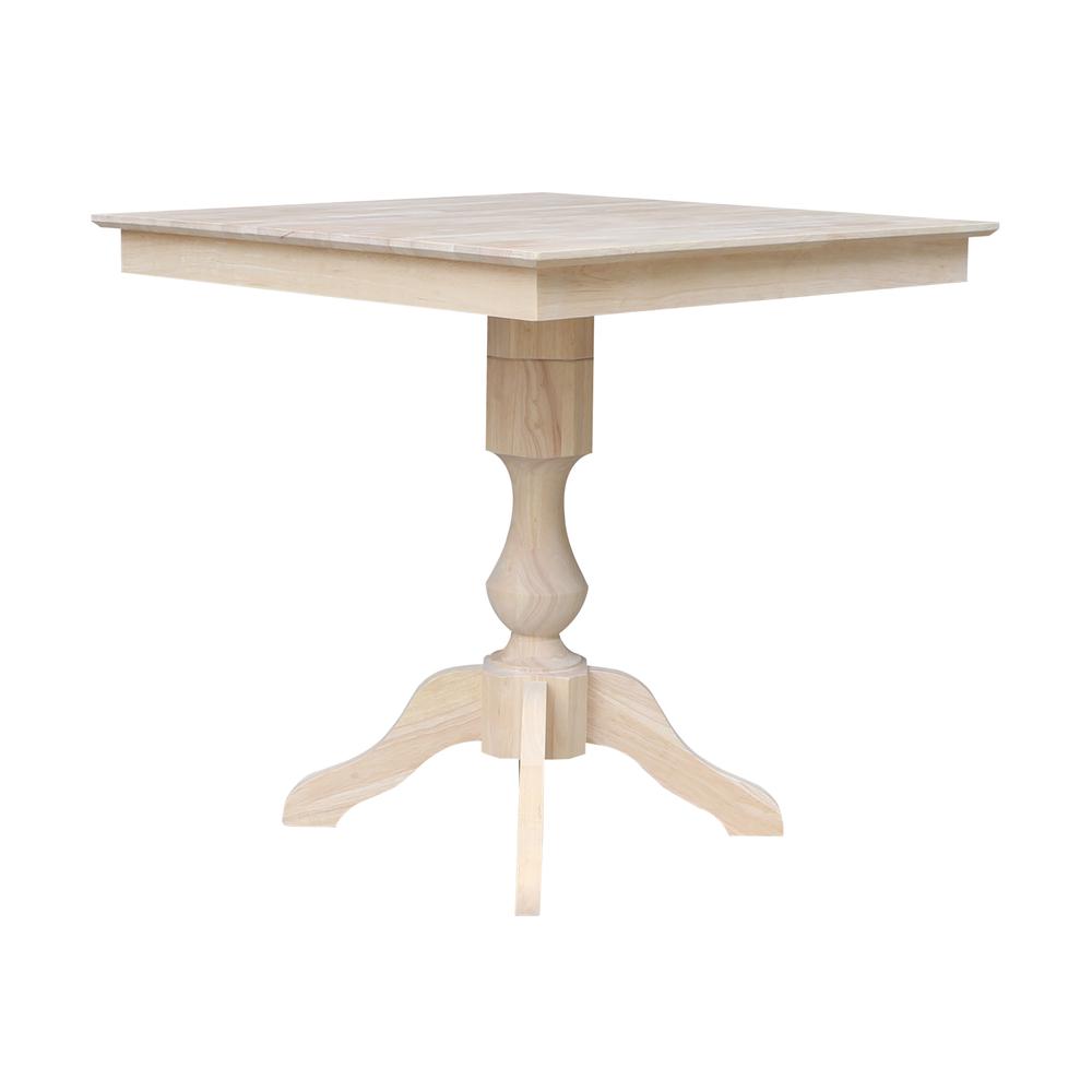 36" x 36" Square Top Pedestal Table - 35.9"H. Picture 3