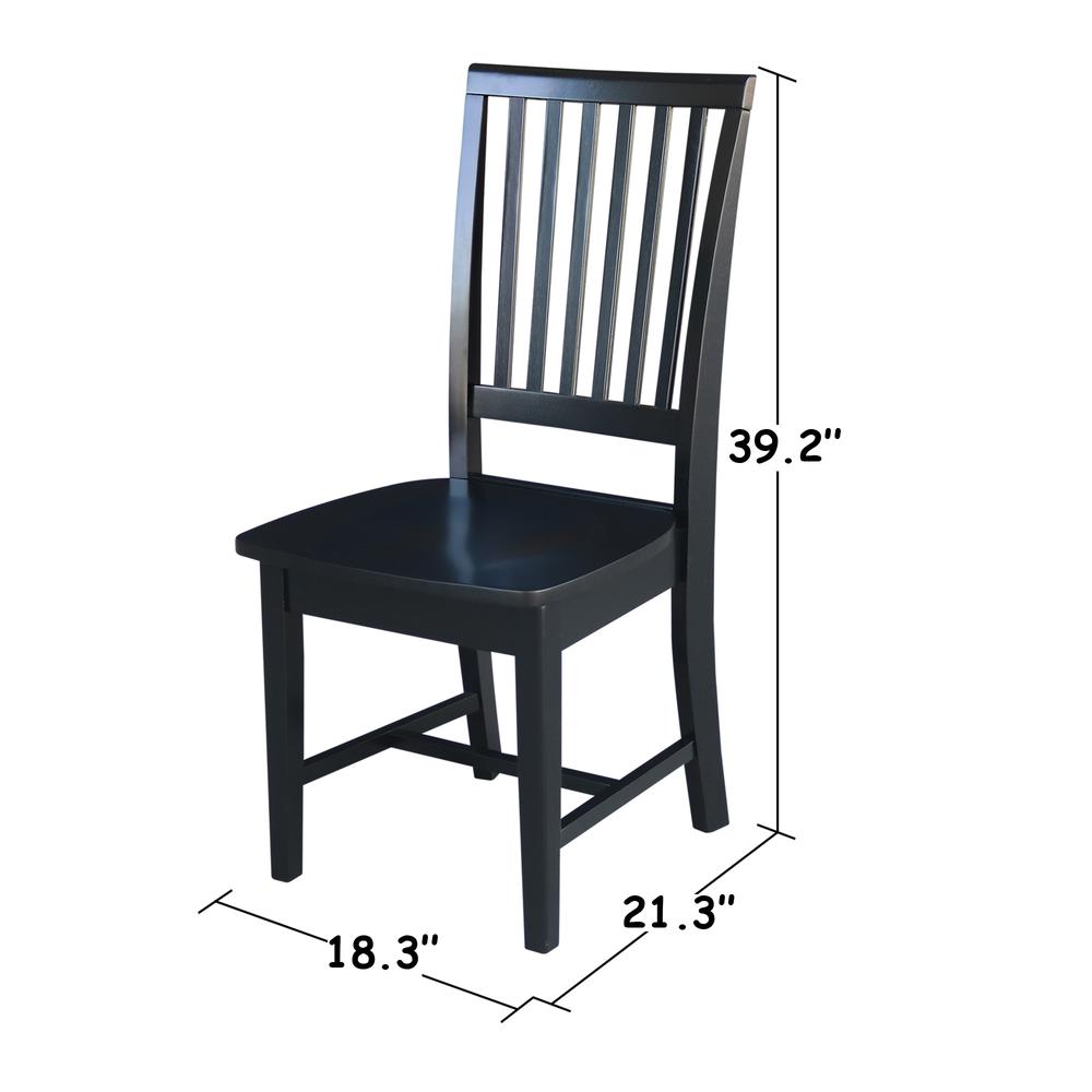 Set of Two Mission Side Chairs, Black. Picture 9