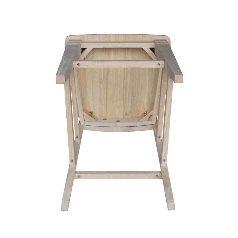 Java Bar height Stool - 30" Seat Height, Unfinished. Picture 3