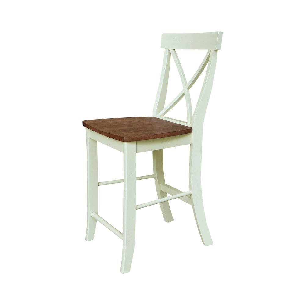 X-Back Counter Height Stool - 24" Seat Height. Picture 2