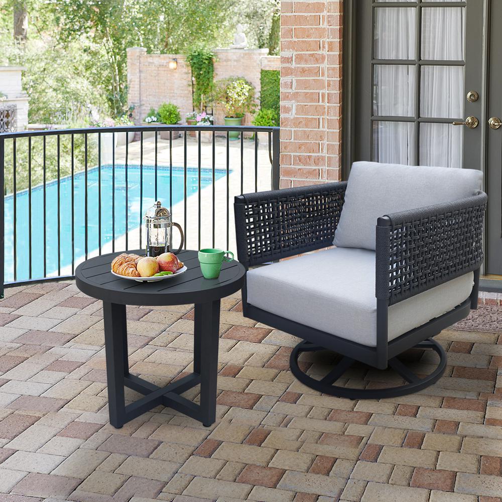 Outdoor 2 Piece Woven Abaca Rope Patio Furniture Set. Picture 5