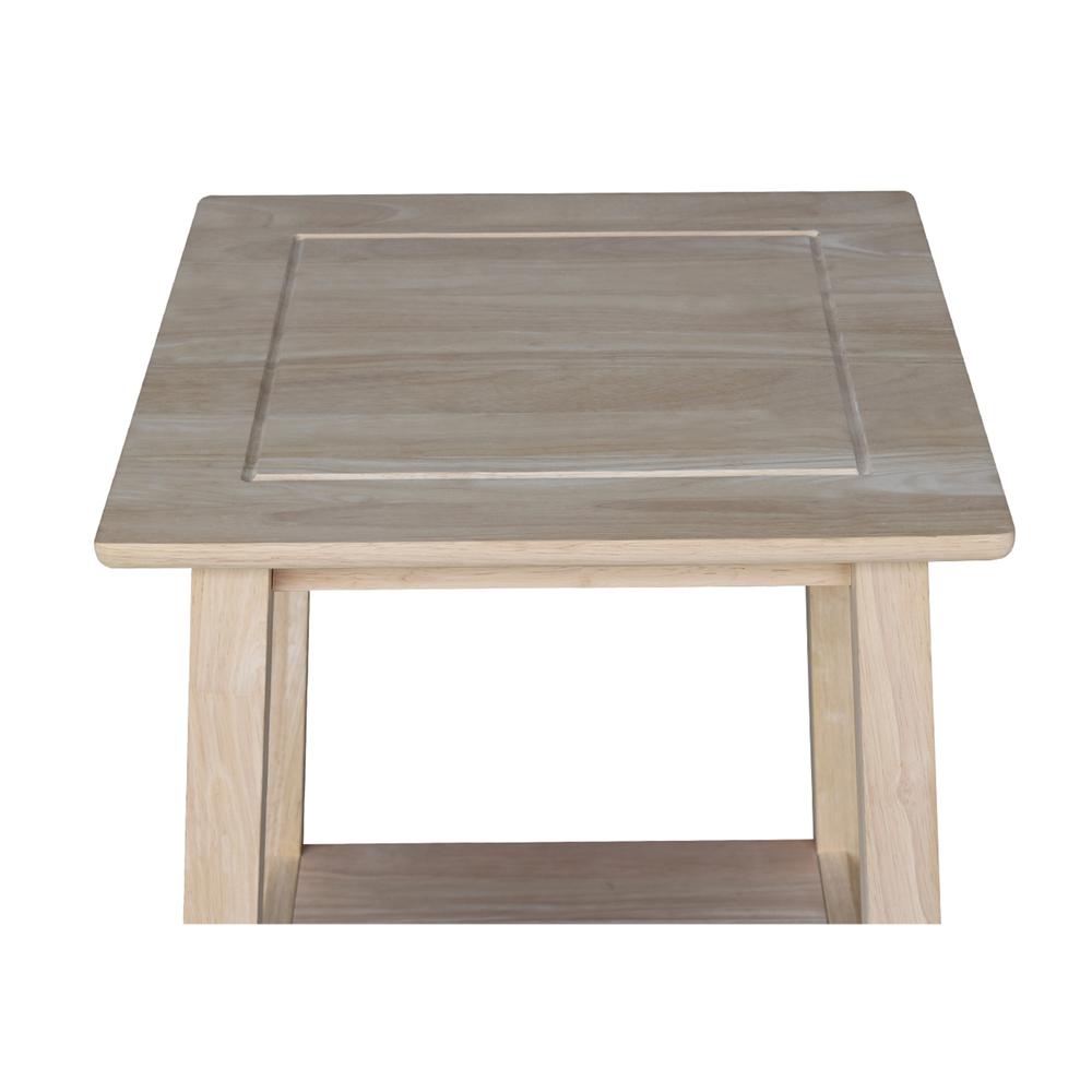 Bombay Tall End Table, Unfinished. Picture 2
