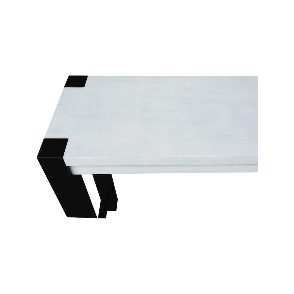 Solid Wood Tall Accent Table with Iron Legs. Picture 6