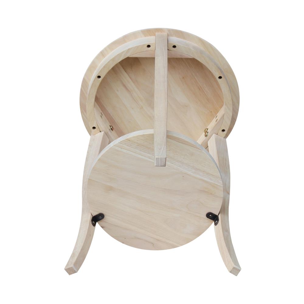 Cambria Round End Table, Unfinished. Picture 3