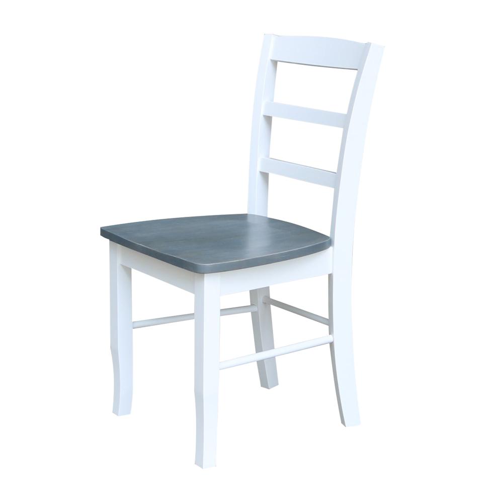 36" Round Pedestal Dining Table with 4 Madrid Ladderback Chairs. Picture 4