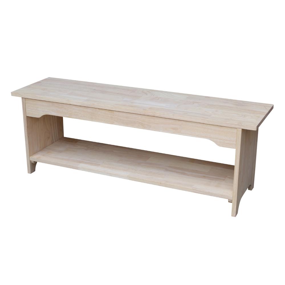 Brookstone Bench - 48" Long , Unfinished. Picture 1