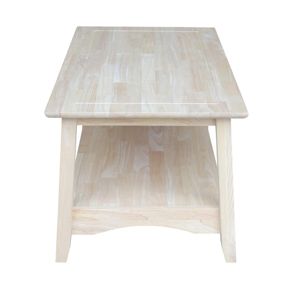 Bombay Tall Coffee Table, Unfinished. Picture 4