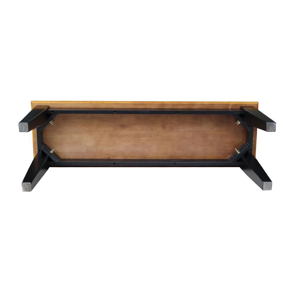 Shaker Bench, Black/Cherry. Picture 5