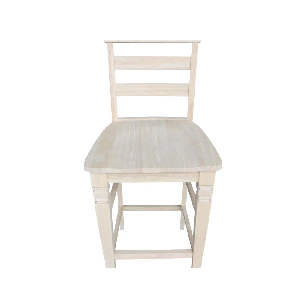 Java Bar height Stool - 30" Seat Height, Unfinished. Picture 2
