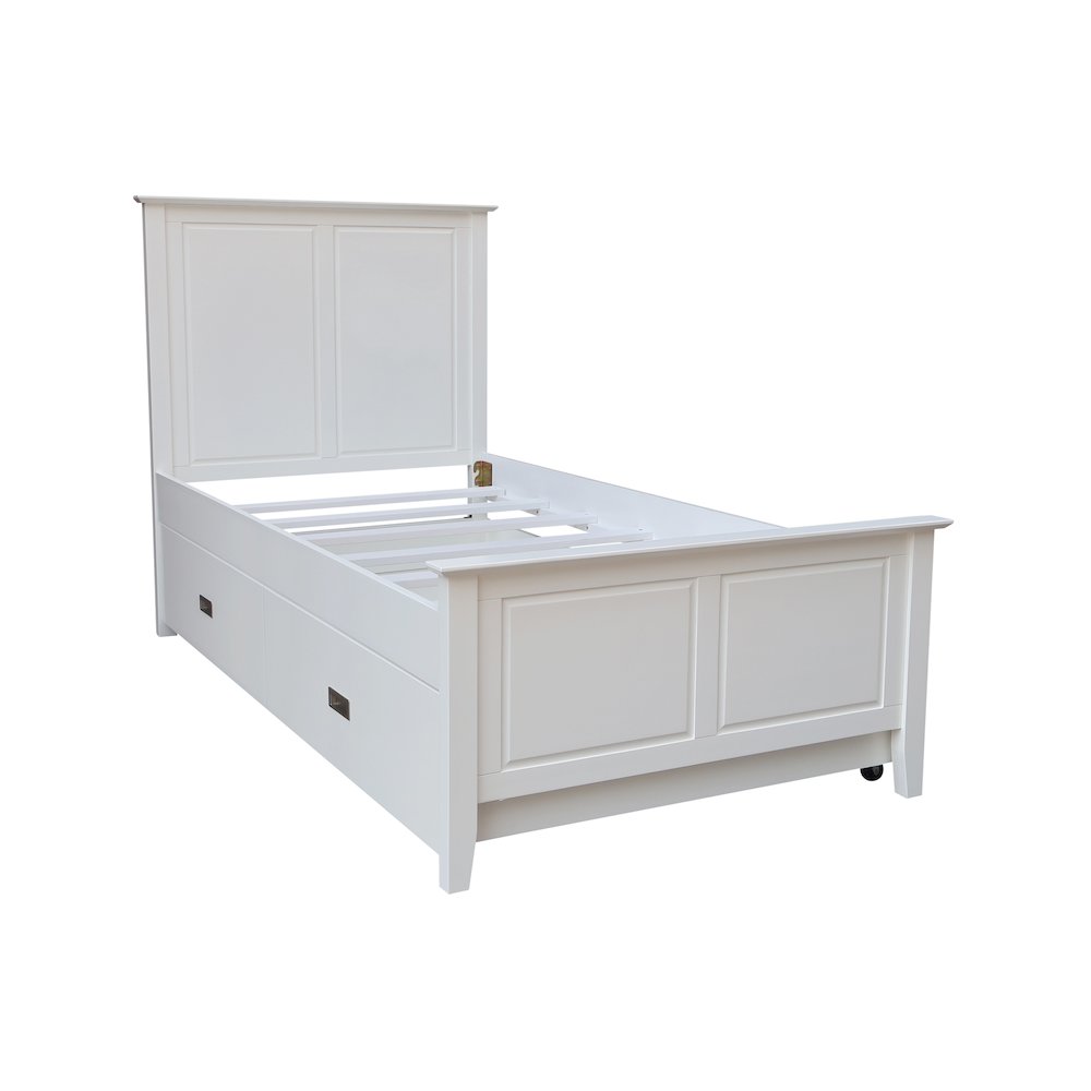 Heritage Solid Wood Twin Trundle Bed. Picture 1