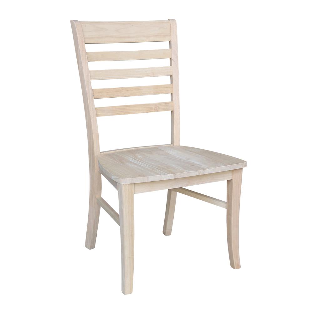 Set of Two Roma Ladderback Chairs, Unfinished. Picture 9