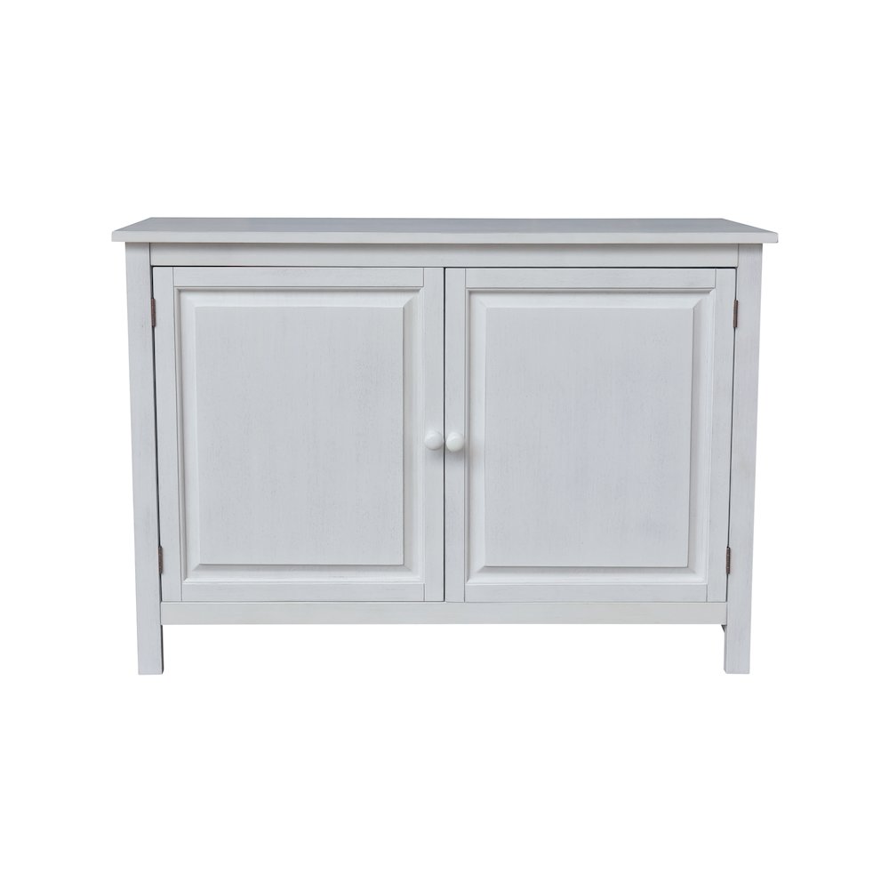 34" High Solid Wood Hall Storage Cabinet Cupboard. Picture 1