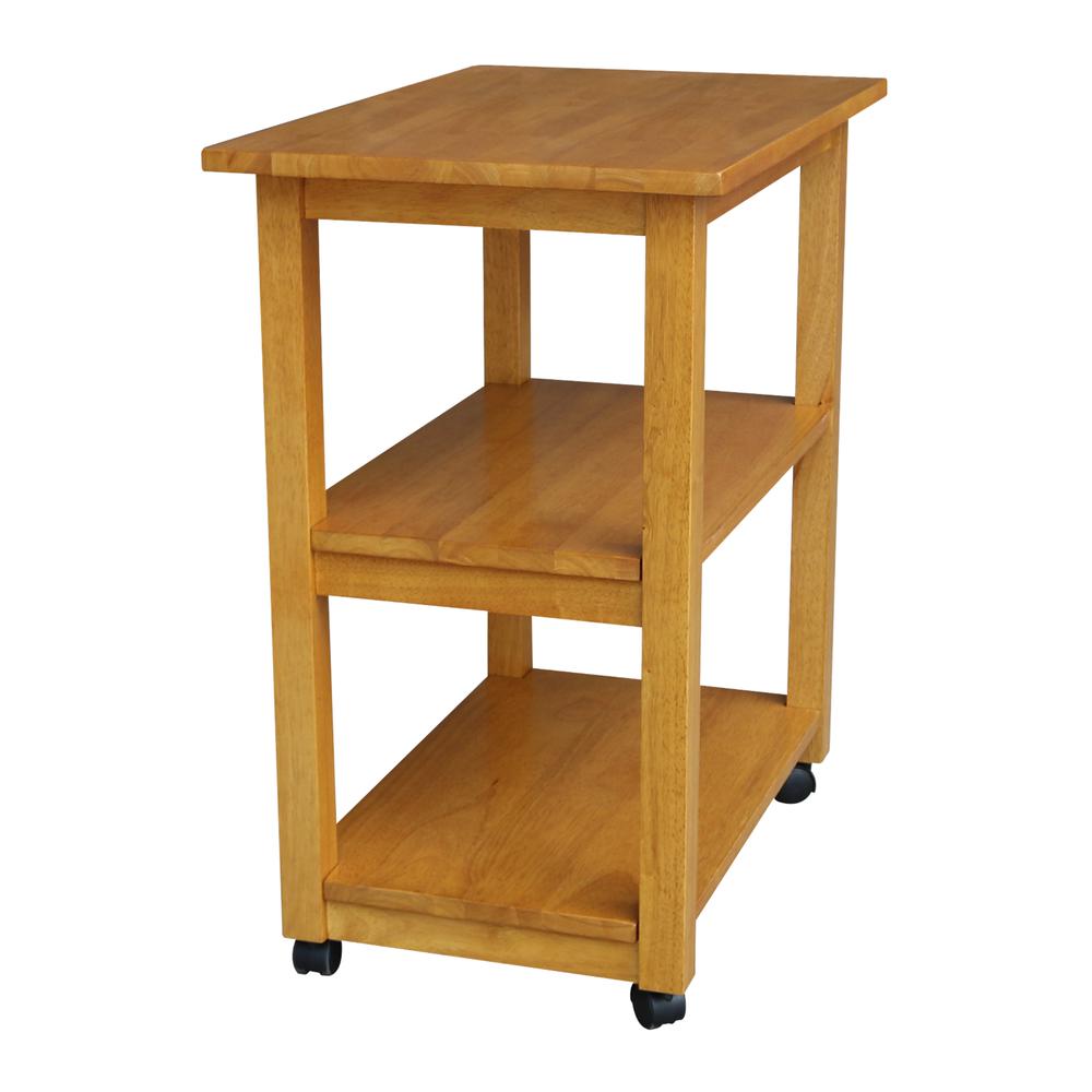 Microwave Cart, Medium Oak. Picture 3