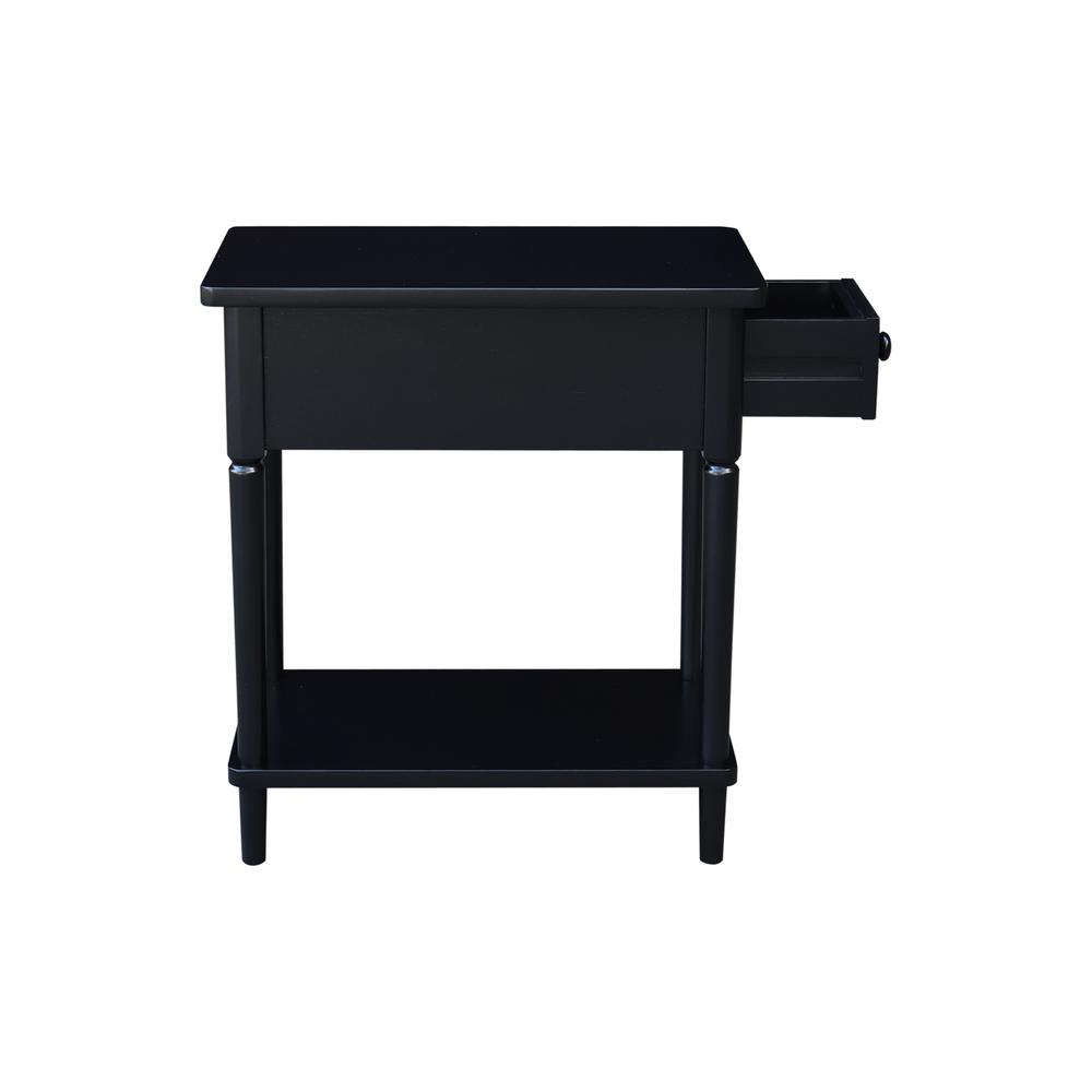 Solid Wood Narrow Side Table in Black. Picture 5