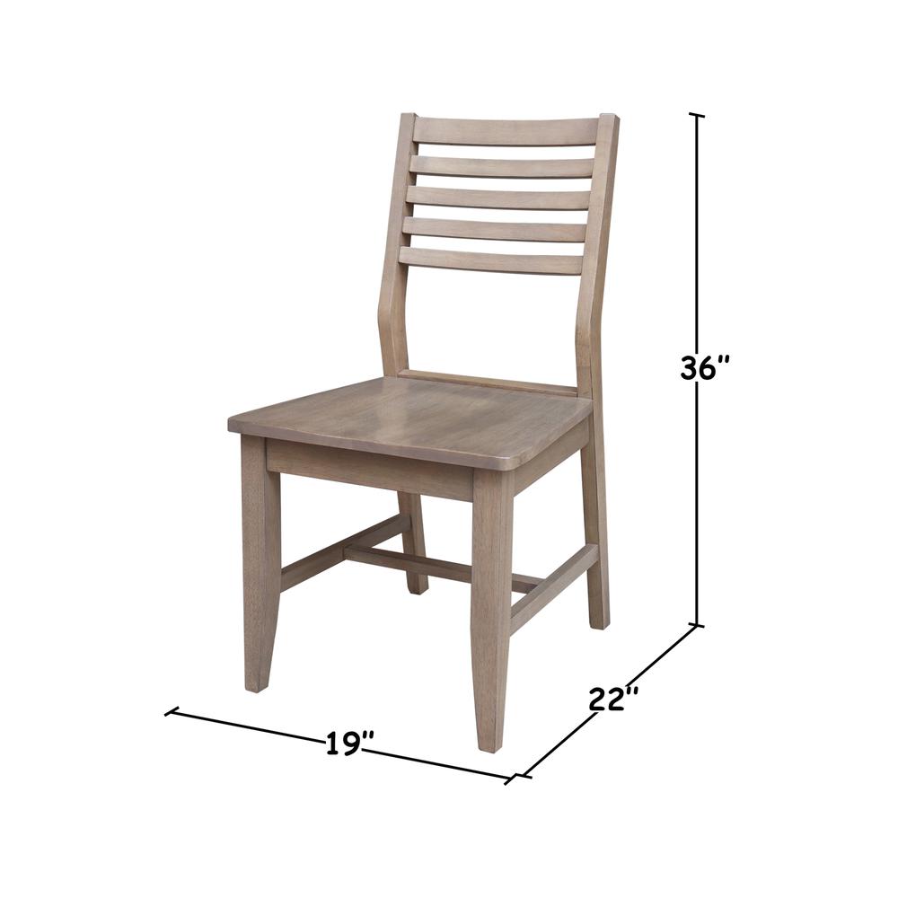 Set of Two Solid Wood Soma Dining Chairs in Flax. Picture 7