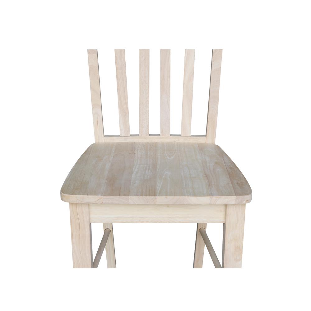 Café Stool - 30" Seat Height, Unfinished. Picture 3